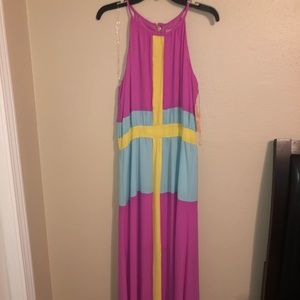 🚨BOGO🚨 Multi Color-blocked Summer Maxi Dress